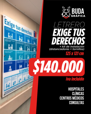 Señaletica acrílica derechos y deberes