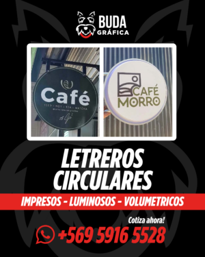 LETRERO CIRCULAR 2 CARAS