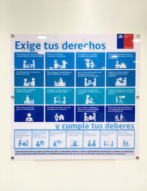 Señaletica acrílica derechos y deberes