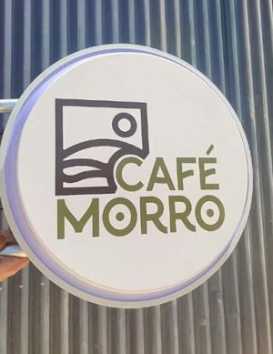 LETRERO CIRCULAR LUMINOSO 2 CARAS 50CMS